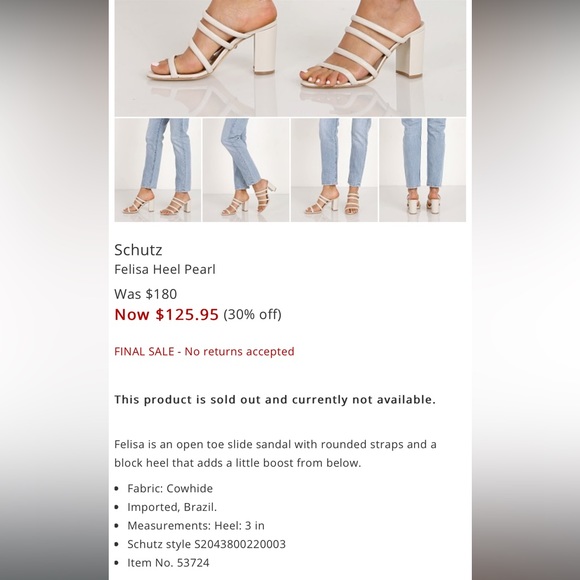 Schutz Felisa Heel Pearl - Picture 2 of 7